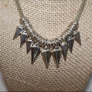 Silver Spike Necklace